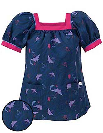 puff sleeve scrub top