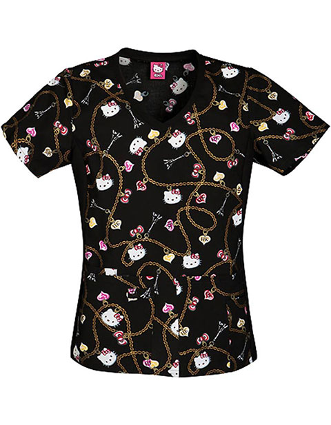 Buy Cherokee Tooniforms Women's Hello Kitty Charmed Scrub Top For $22.45