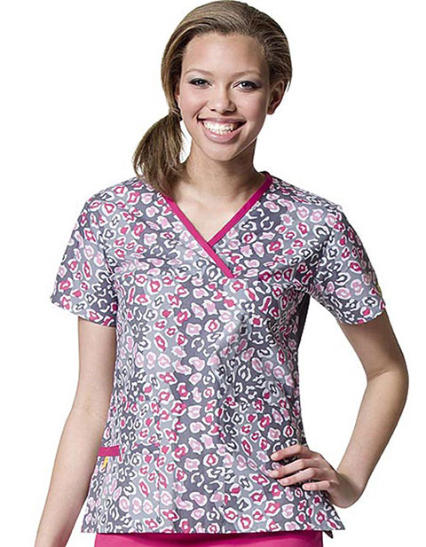 Buy Wink Scrubs Origins Prints Purrty Pink Nurses Scrub Top For 1845