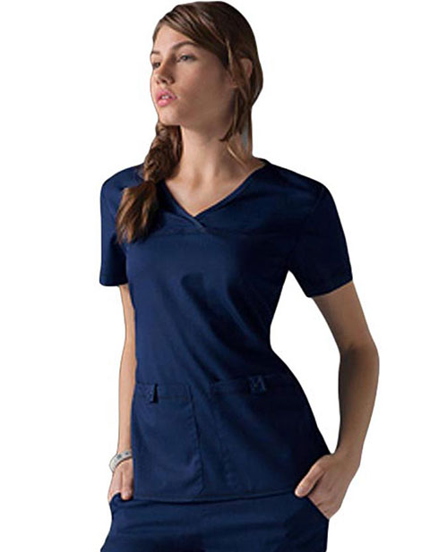 Buy Pro-Flexibles V-neck Knit Panel Nurse Scrub Top for $21.95